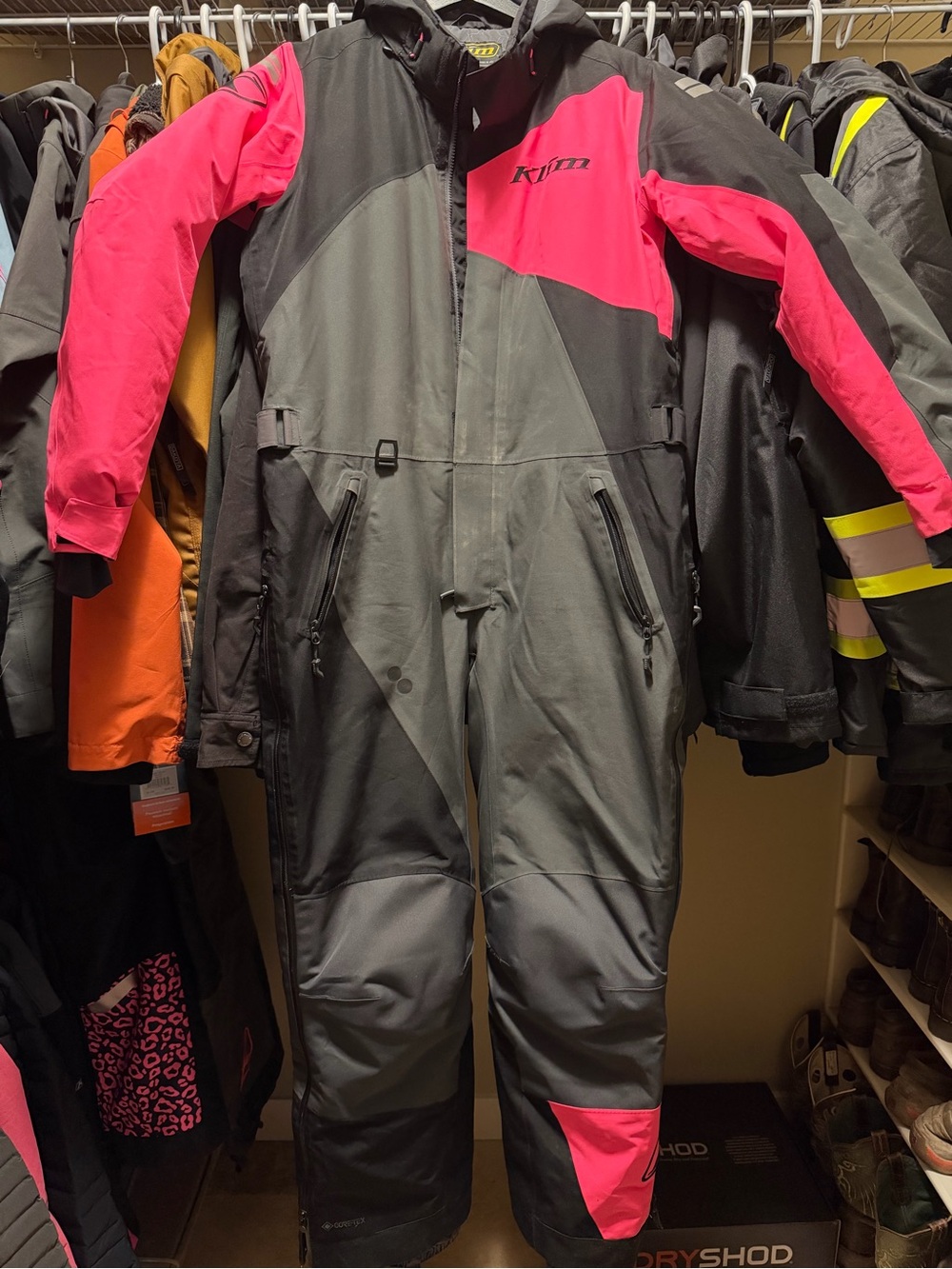 Kids Insulated Snow Suit - Pink & Gray